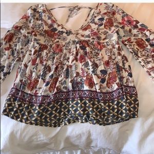 Abercrombie and Fitch floral boho babydoll blouse